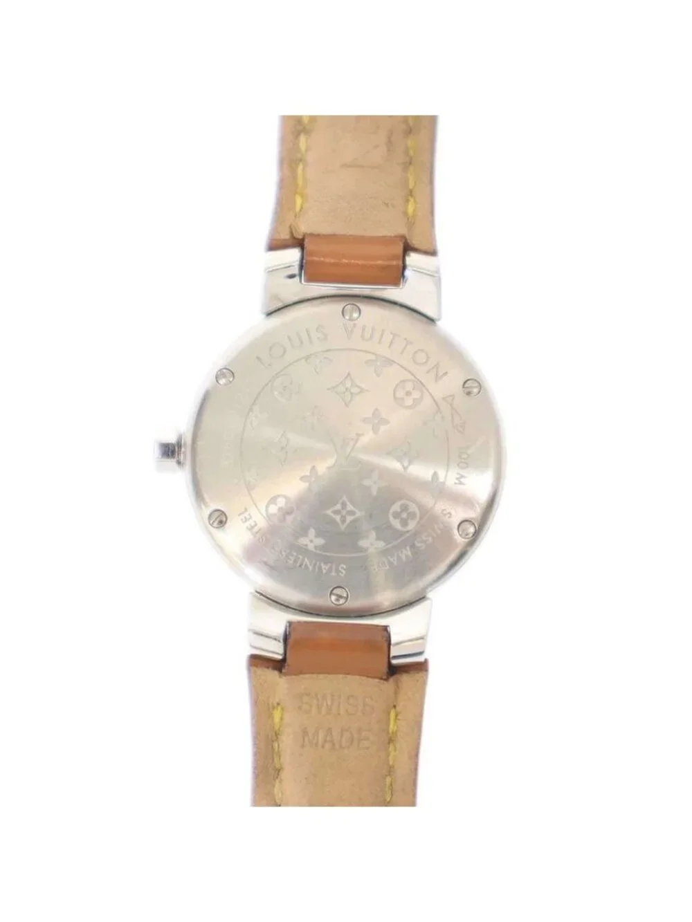 Louis Vuitton Tambour Patent Quartz Wrist Grandfather Shape Silver - Picture 6 of 10
